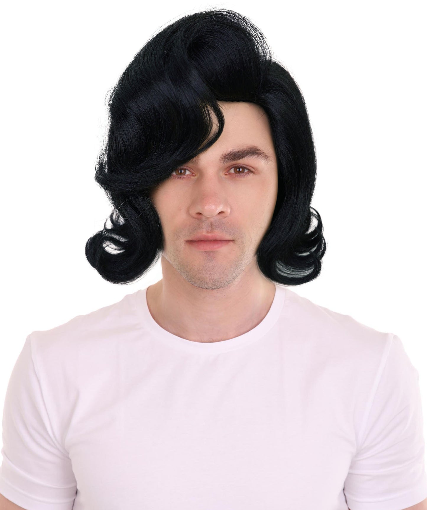 HPO Men's Comedy Movie Character Layered Textured Hair Wig I Flame-retardant Synthetic Fiber