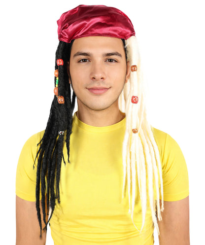 Buccaneer Braided Mens Wig | Fancy Halloween Wig | Premium Breathable Capless Cap