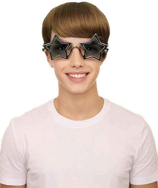 HPO Men's 70's Disco Short Multiple Bow | Cut Wig | Flame-retardant Synthetic Fiber