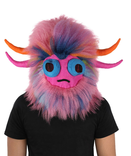 HPO Unisex Furry Monster Rainbow Mask, Bundle and costume, Full-Body Cosplay Suit, Perfect for Halloween and Parties Festivals