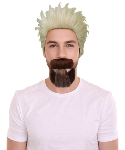 HPO Women Funny Food TV Network Guy Fieri Chef Halloween Costume Multiple Wig & Beard Set | Includes Iconic Wigs and Beard and Accessories for Ultimate Guy Fieri Look