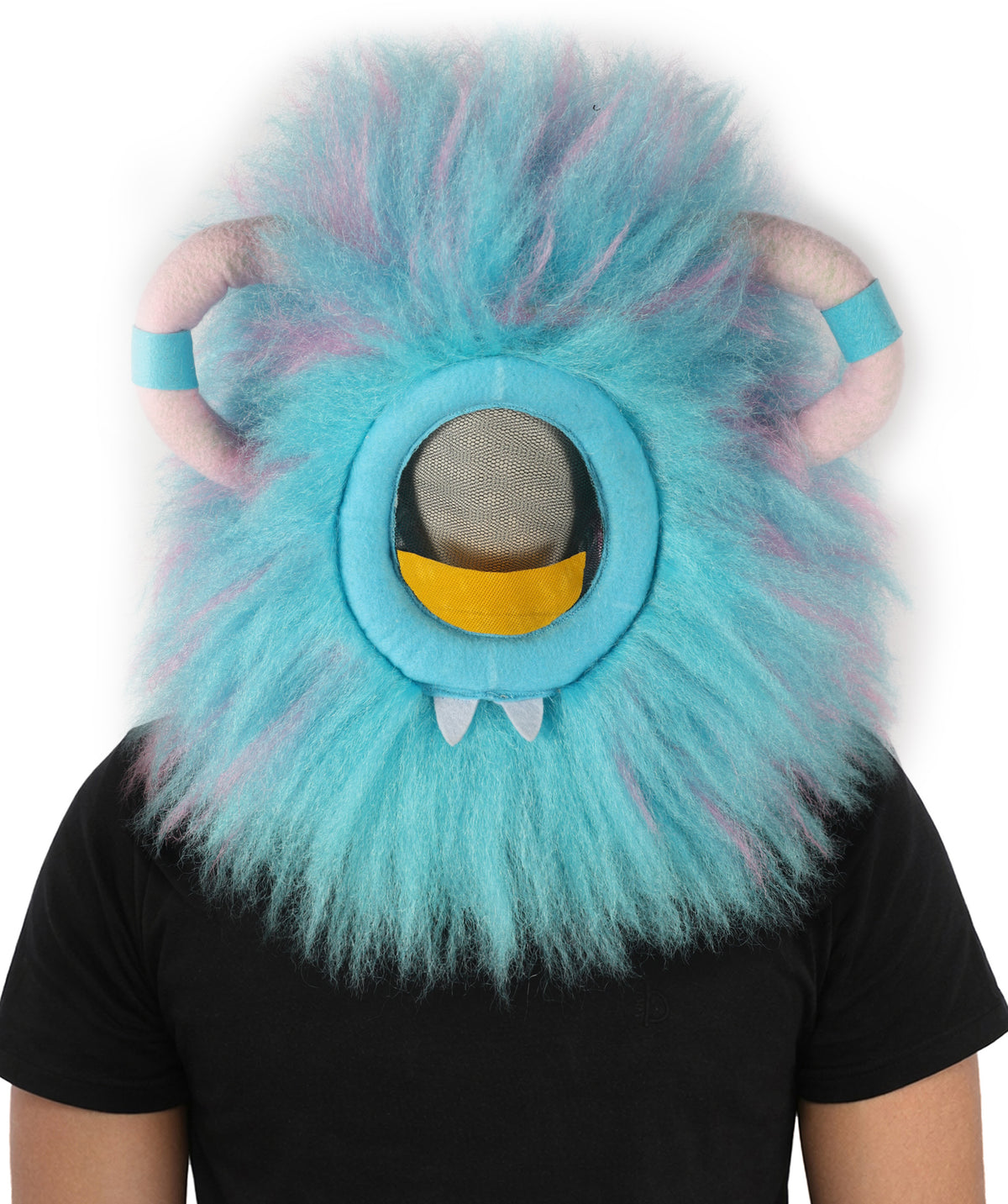 HPO Unisex Furry Blue Monster Plush Costume Set – Head Mask & Full Suit| Perfect for Halloween| Flame-retardant Synthetic Fabric