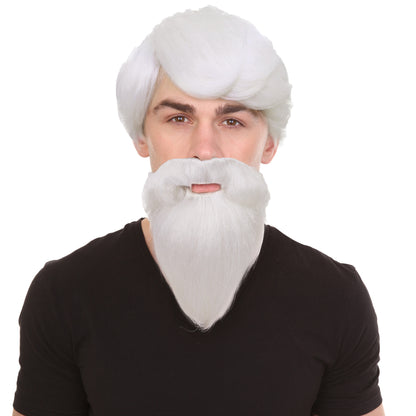 HPO Adult Men’s Forum Novelties Southern Colonel Wig & Beard Set for Historical and Themed Costumes Great for Parties Events and Cosplay