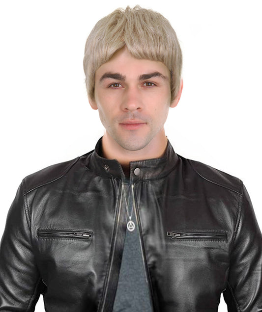 Men’s Short Blonde Buzz Cut Wig | Rapper Inspired Synthetic Hairpiece | Halloween, Stage Performance & Party  Wig