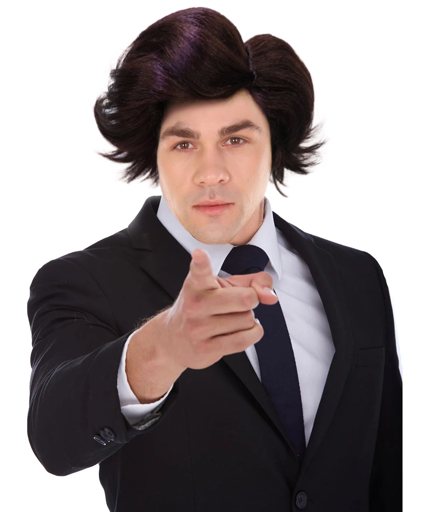 HPO Adult Men’s Wild 90s Detective Wig | Eccentric Character Look for Halloween