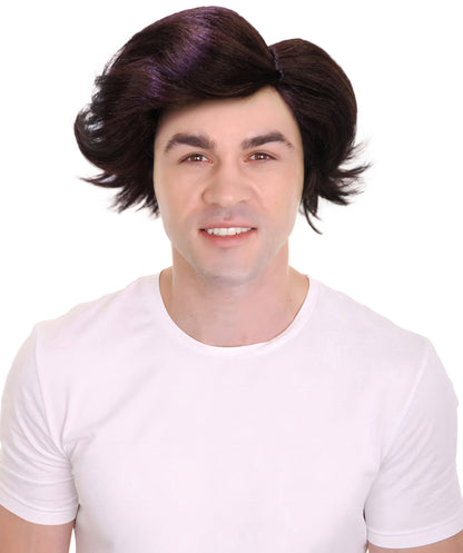 HPO Adult Men’s Wild 90s Detective Wig | Eccentric Character Look for Halloween