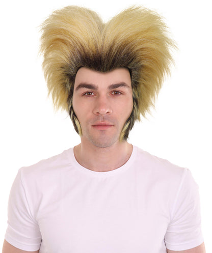 HPO Adult Men’s Brown Wild Werewolf Wig | Ideal for Halloween & animal-Themed  party | Flame-retardant Synthetic Fiber