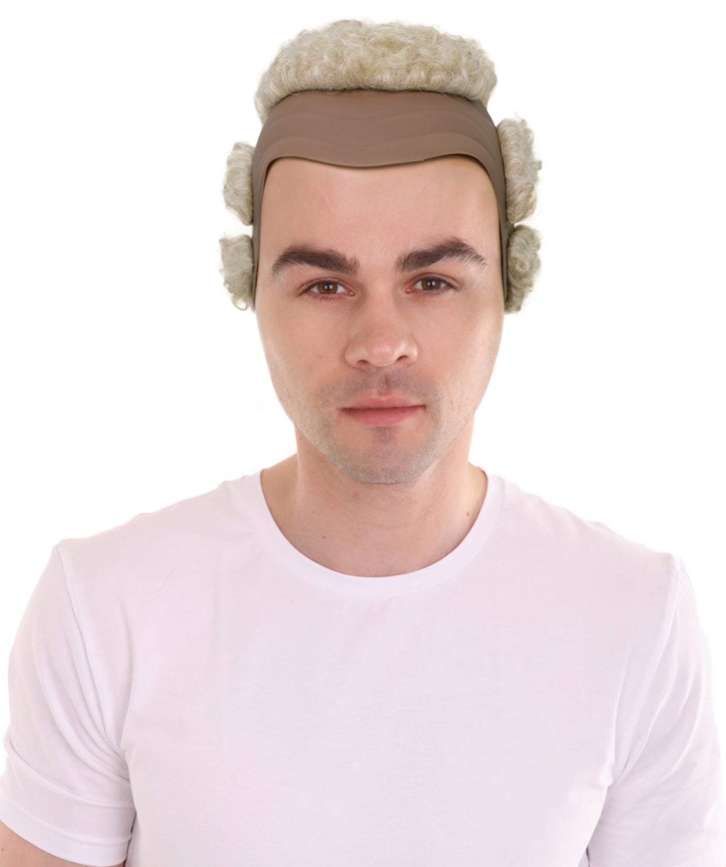 HPO Adult Men’s Platinum Blonde Buzz Cut Wig | Fighter Inspired Video Game Hairstyle | Flame-retardant Synthetic Fiber