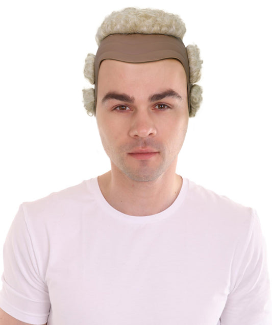 HPO Adult Men’s Platinum Blonde Buzz Cut Wig | Fighter Inspired Video Game Hairstyle | Flame-retardant Synthetic Fiber