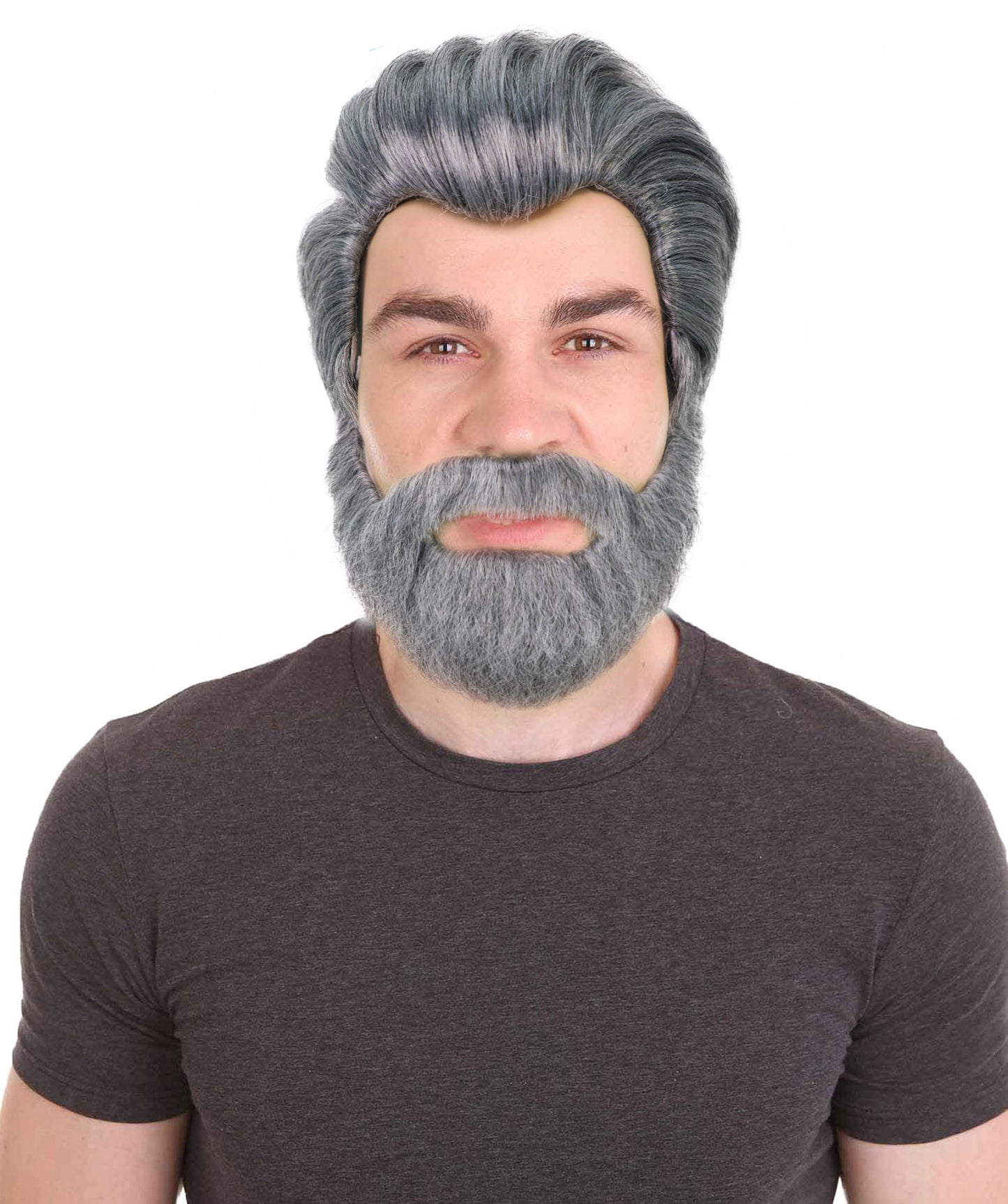 HPO Adult Men's Game inspired Silver Grey Wig | Ideal for Sporty & Casual Looks| Flame-retardant Synthetic Fiber