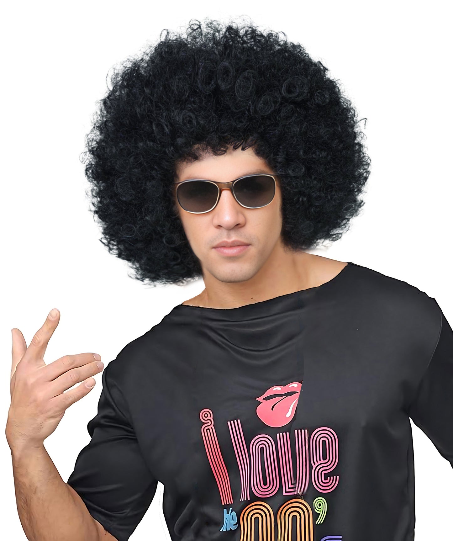 Men’s Big Curly Afro Wig | Bold Hair for Halloween, Themed Parties | Multiple Color Options