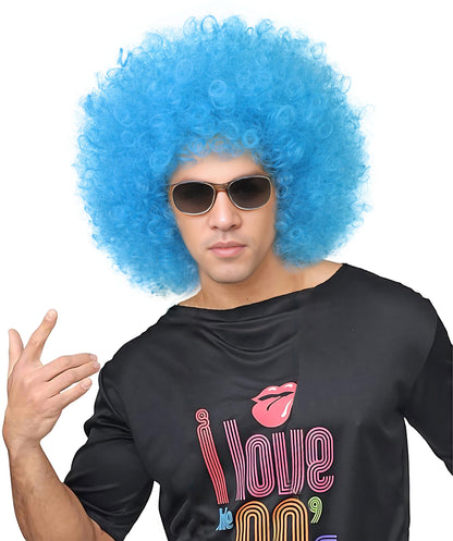 Men’s Big Curly Afro Wig | Bold Hair for Halloween, Themed Parties | Multiple Color Options