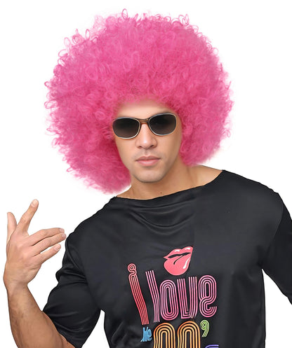 Men’s Big Curly Afro Wig | Bold Hair for Halloween, Themed Parties | Multiple Color Options
