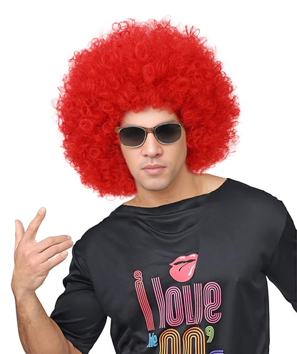 Men’s Big Curly Afro Wig | Bold Hair for Halloween, Themed Parties | Multiple Color Options