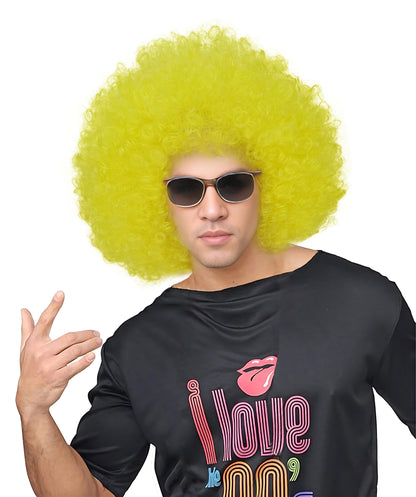 Men’s Big Curly Afro Wig | Bold Hair for Halloween, Themed Parties | Multiple Color Options