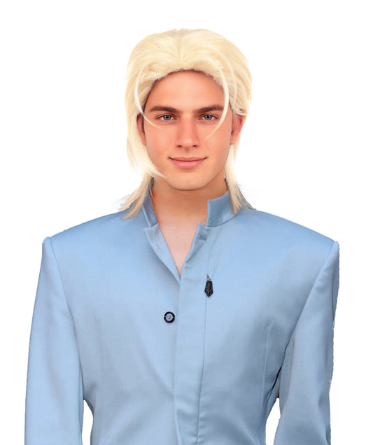 HPO Adult Men's Luxury Couture-Inspired Wig | Designer Style High Fashion Hairpiece | Elegant Synthetic Fiber for Cosplay, Party & Stage