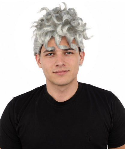 HPO Men’s Dark Brown Wig | Messy, Textured Look for Casual, Fun Styles | Ideal for Halloween, Cosplay and Themed Parties