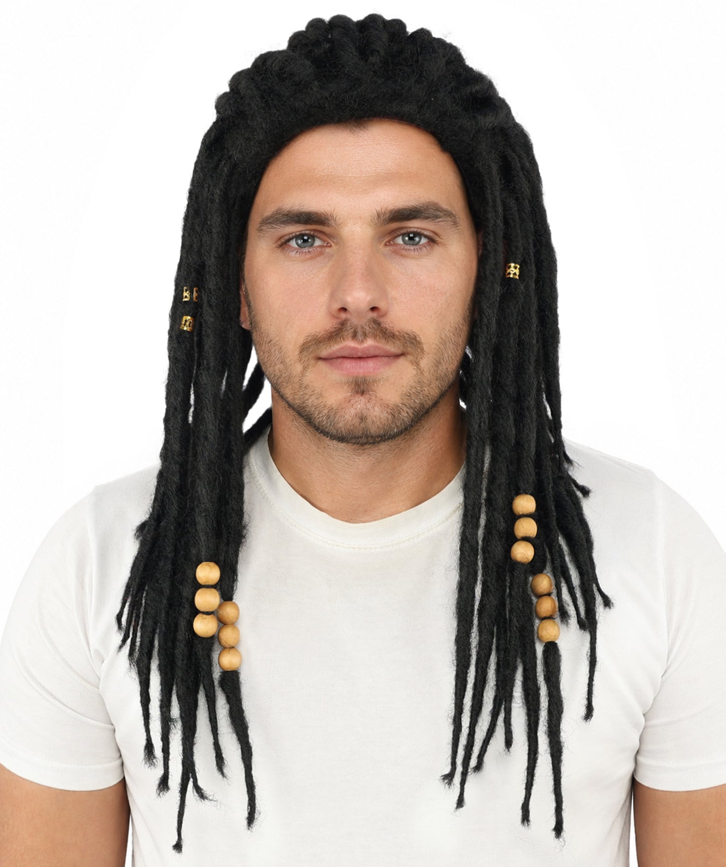 HPO Men’s Blonde Dreadlock Wig | Ideal for Cosplay, Halloween and Themed Parties | 22 Inch Realistic Texture, Adjustable Cap, and Comfortable Fit