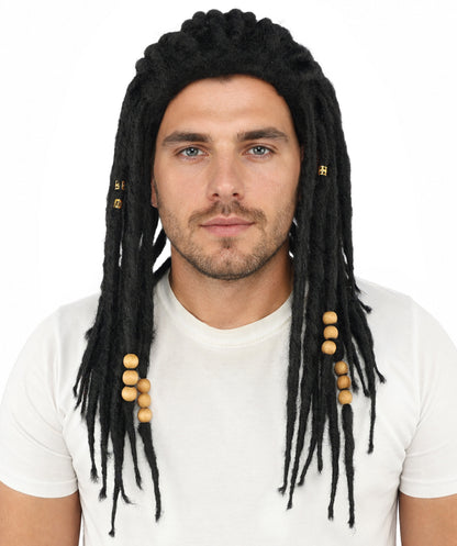 HPO Men’s Blonde Dreadlock Wig | Ideal for Cosplay, Halloween and Themed Parties | 22 Inch Realistic Texture, Adjustable Cap, and Comfortable Fit