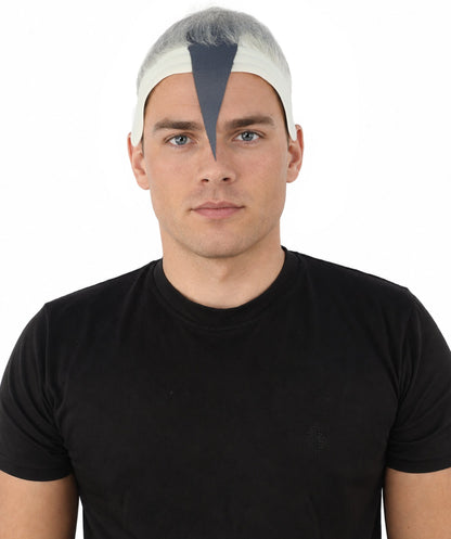 HPO Adult Men's Men's Adhesive Front Military Wig | Multicolor Options | Dark High and Tight Style with Glue-On Sideburns, Synthetic Fiber & Realistic Hairline | Halloween, Sci-Fi Roleplay, Special Effects Makeup & Costume Events