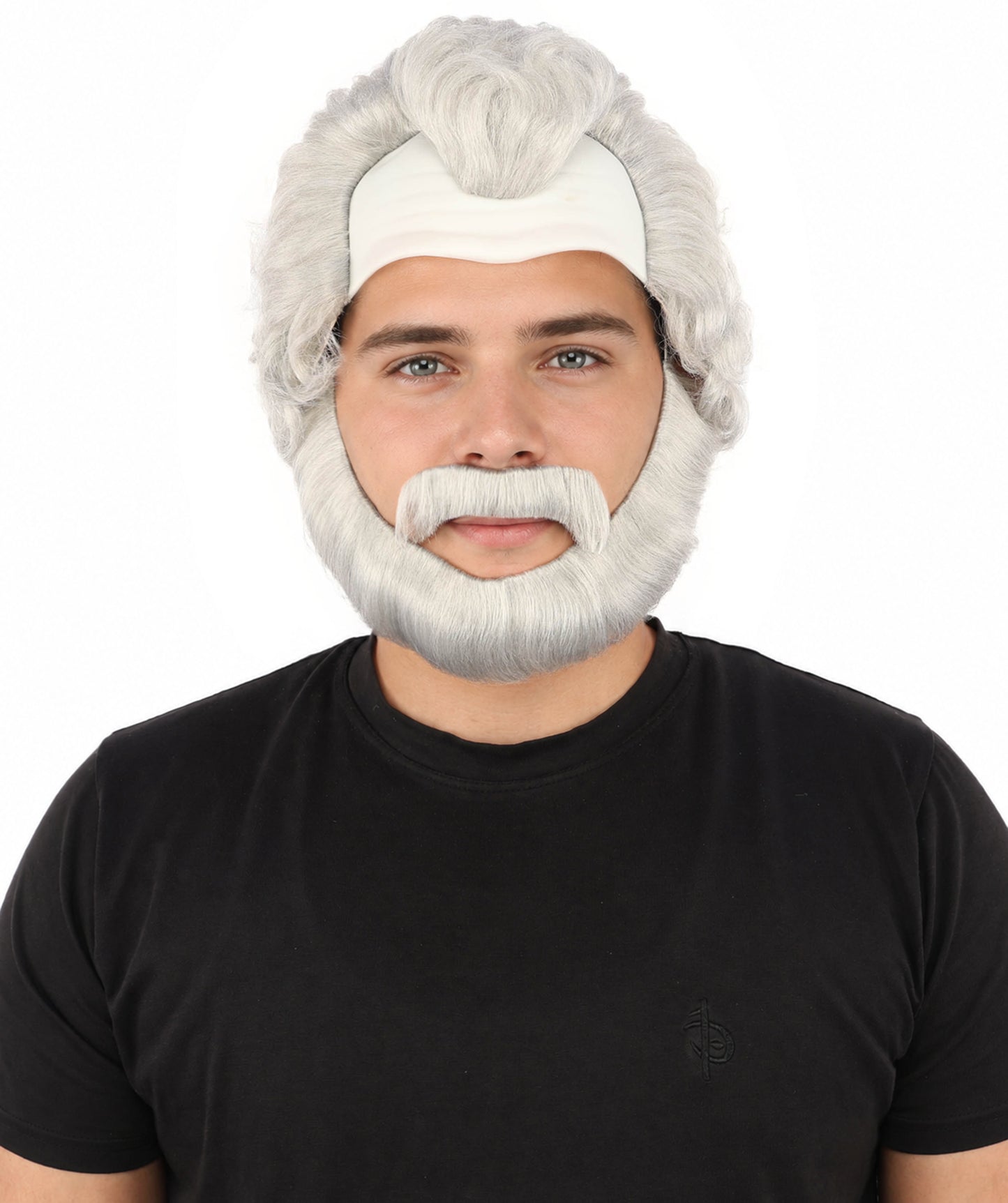HPO Men’s Short Brown Curly Wig Beard & Mustache Set – Messy Sleepy Style Wig with Natural Afro Curls | Animated Movie-Inspired for Halloween & Cosplay Characters