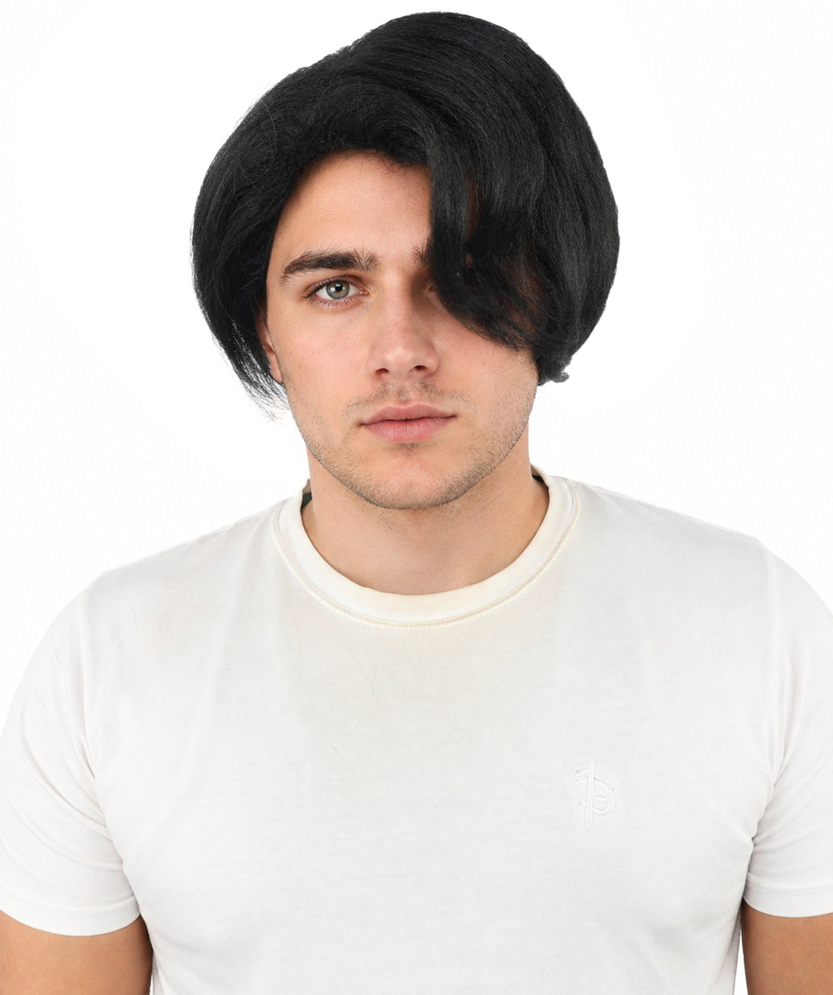 HPO Men’s Blonde Wig with Long Side Bangs  | Flame-retardant Synthetic | Ideal for Cosplay, Halloween & Party Looks