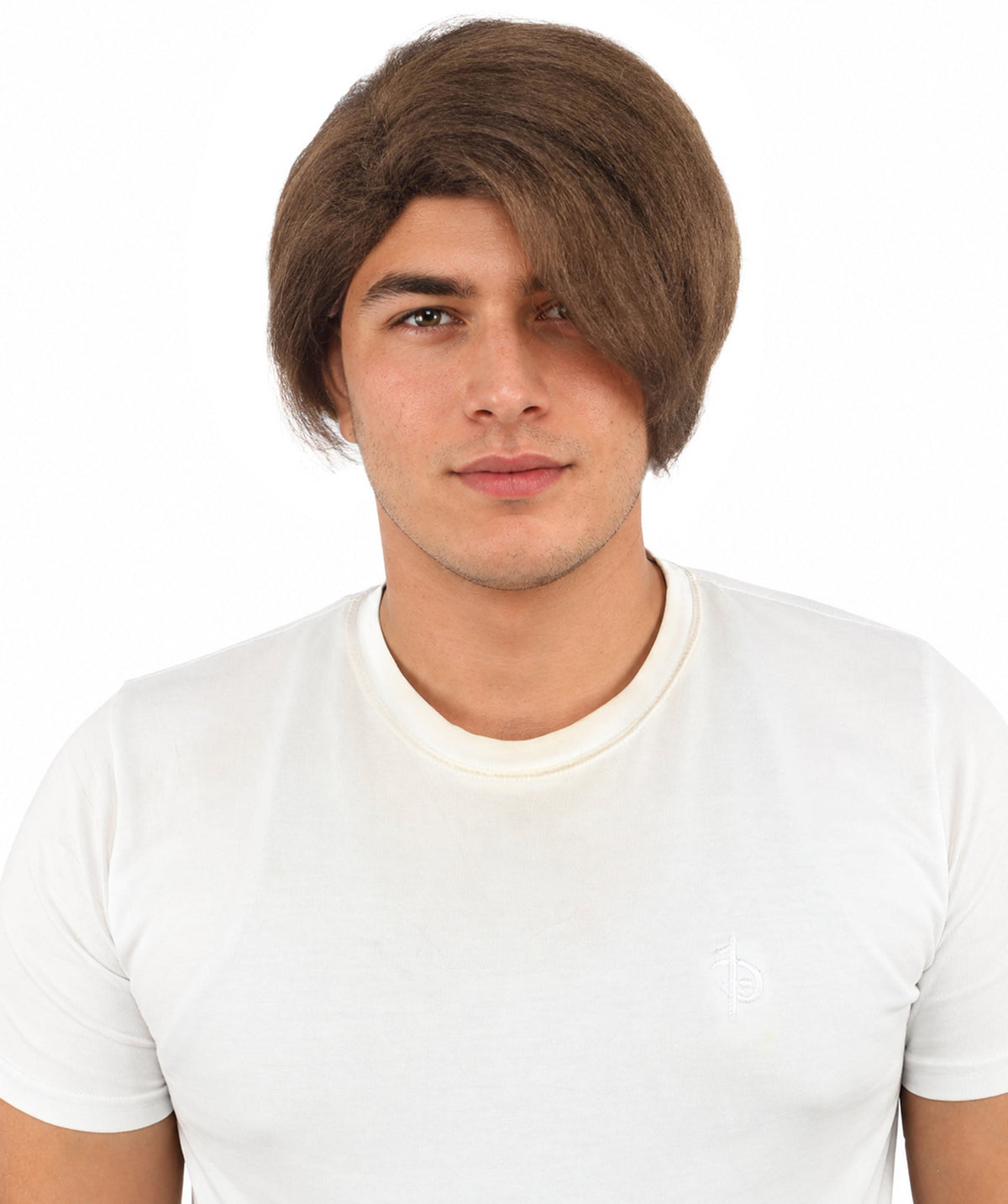 HPO Men’s Blonde Wig with Long Side Bangs  | Flame-retardant Synthetic | Ideal for Cosplay, Halloween & Party Looks