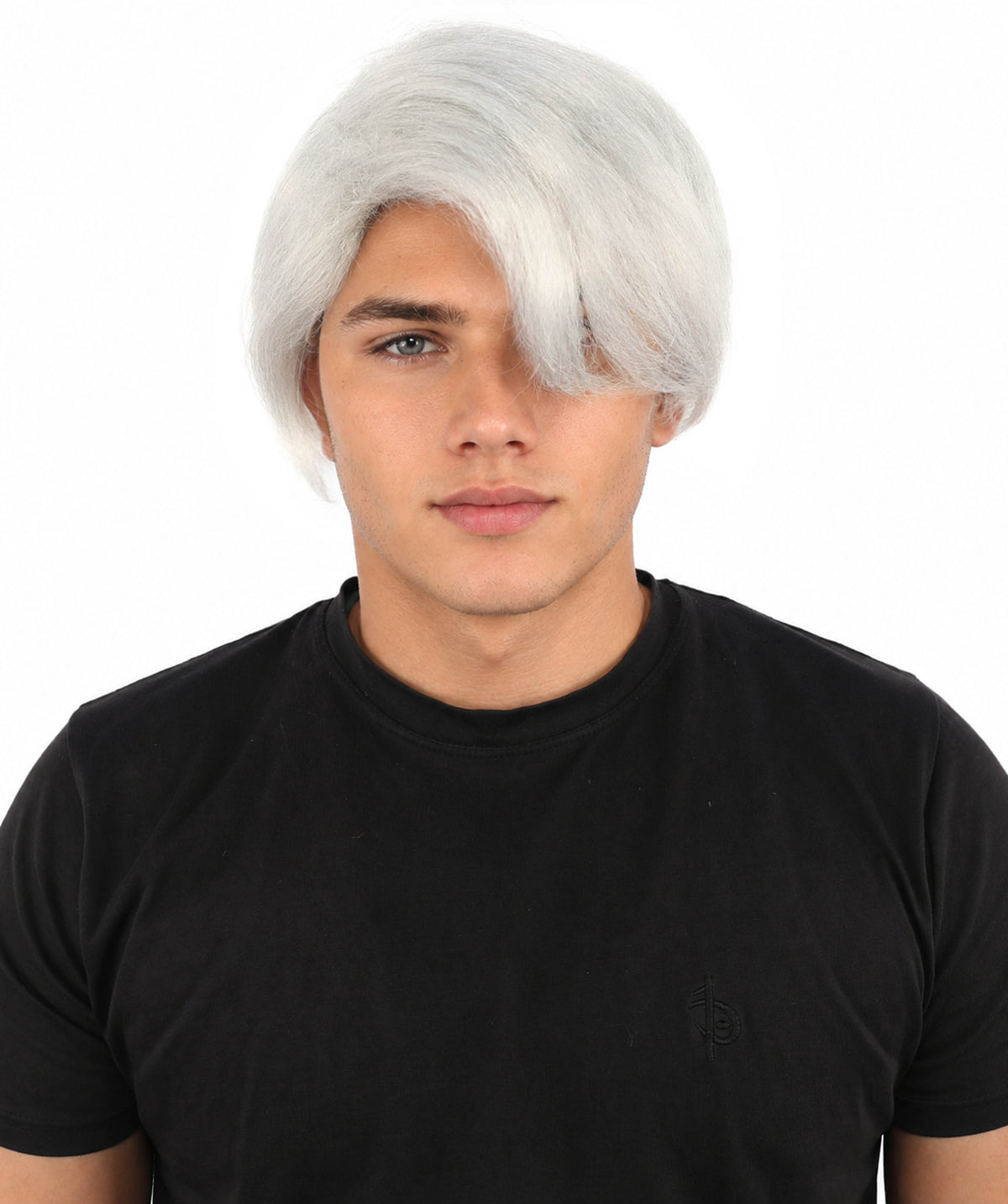 HPO Men’s Blonde Wig with Long Side Bangs  | Flame-retardant Synthetic | Ideal for Cosplay, Halloween & Party Looks