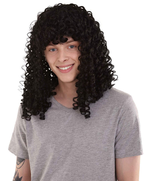 Shoulder Length Curly Black Wig | Premium Breathable Capless Cap