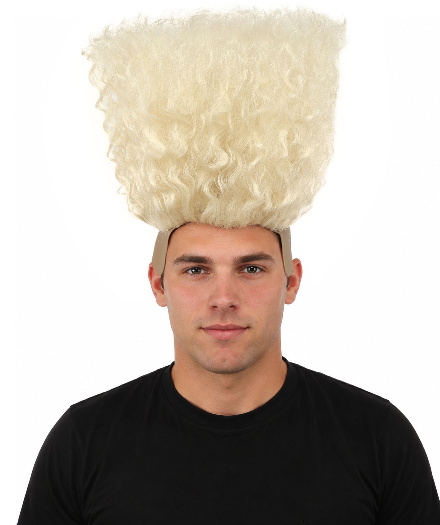 HPO Men’s Tall Afro Wig | Multicolor Options | Animated Scientist Style Hair | Funny Hairpiece with Bouncy Curls and Capless Cap | Retro Nerd Look for Parties, Shows & Halloween