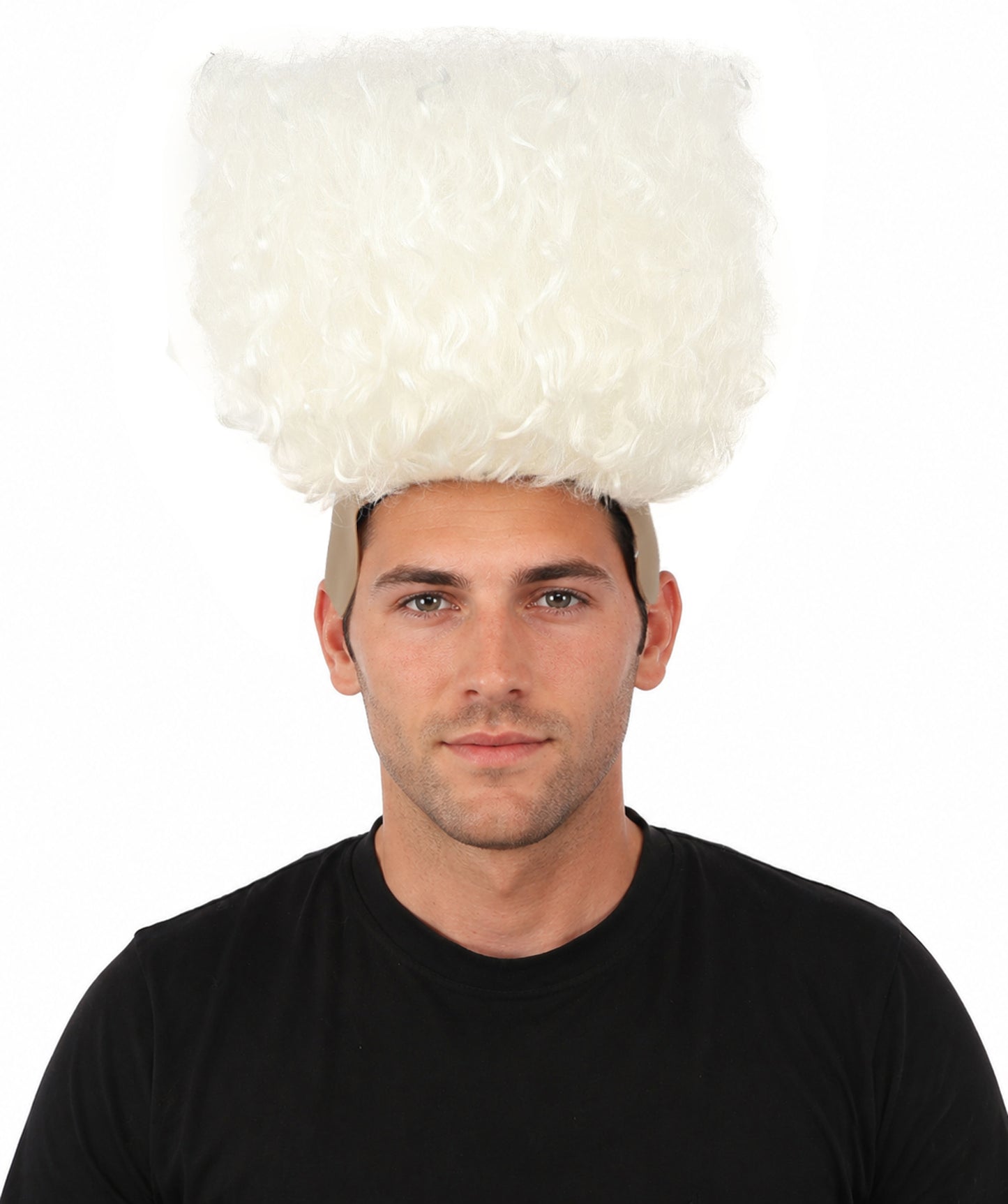 HPO Men’s Tall Afro Wig | Multicolor Options | Animated Scientist Style Hair | Funny Hairpiece with Bouncy Curls and Capless Cap | Retro Nerd Look for Parties, Shows & Halloween