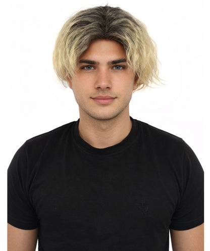 HPO Adult Men's Messy Wavy Shag Wig | Multiple Color Options | Create of synthetic fiber, relaxed tousled volume, breathable base | Party, Halloween, theater, drag, performance, costume events