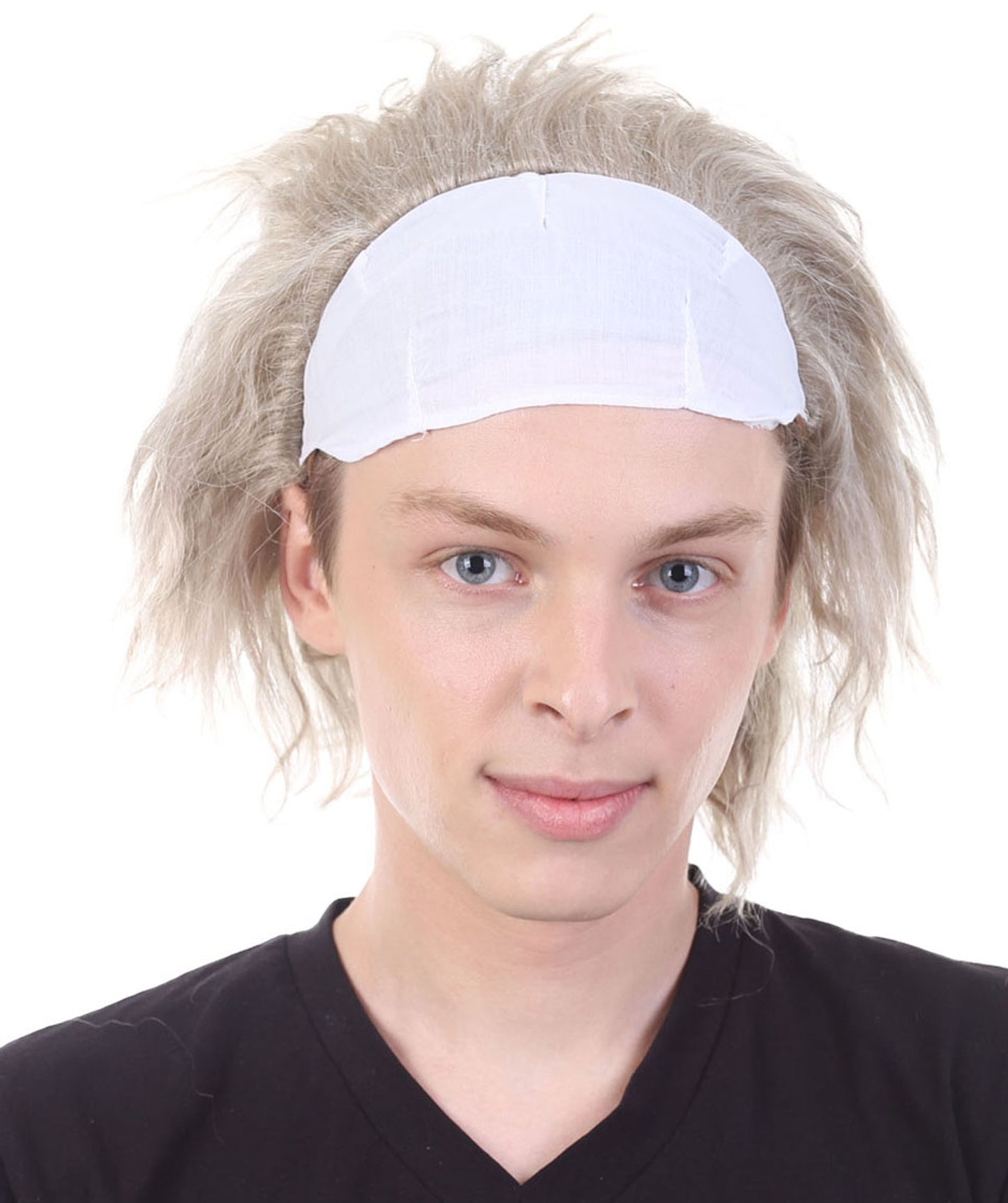 Haunted House TV Mens Wig | White & Grey Celebrity Halloween Wig