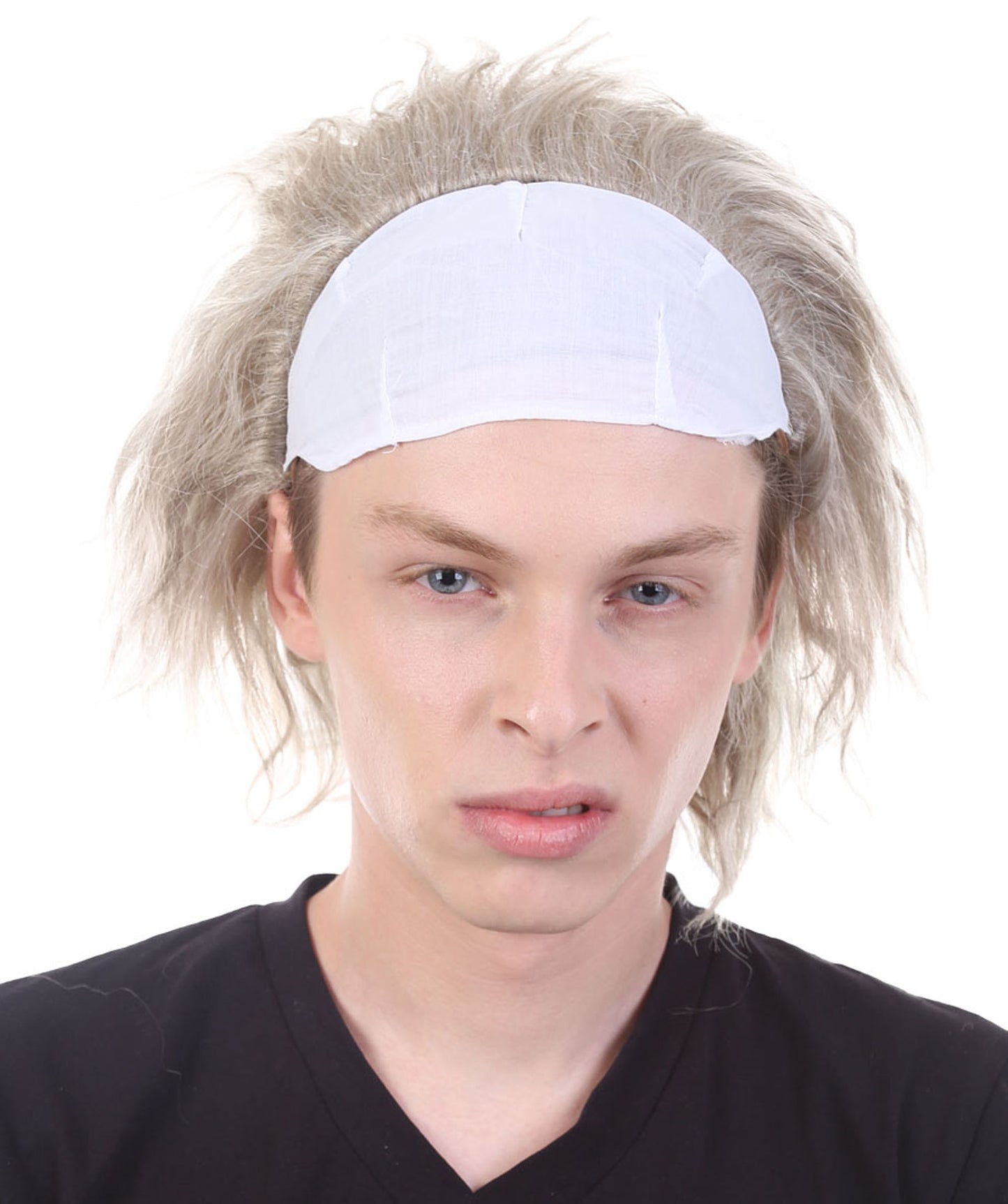 Haunted House TV Mens Wig | White & Grey Celebrity Halloween Wig