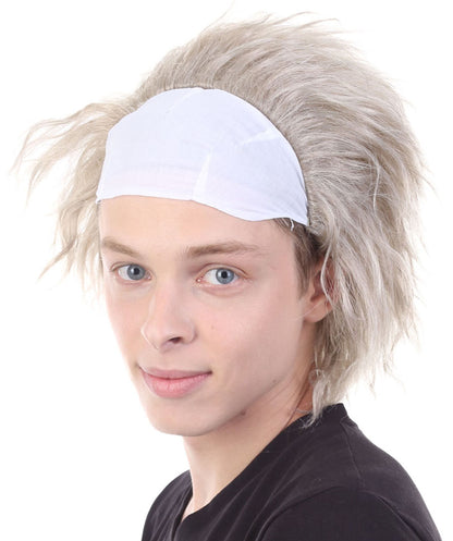 Haunted House TV Mens Wig | White & Grey Celebrity Halloween Wig