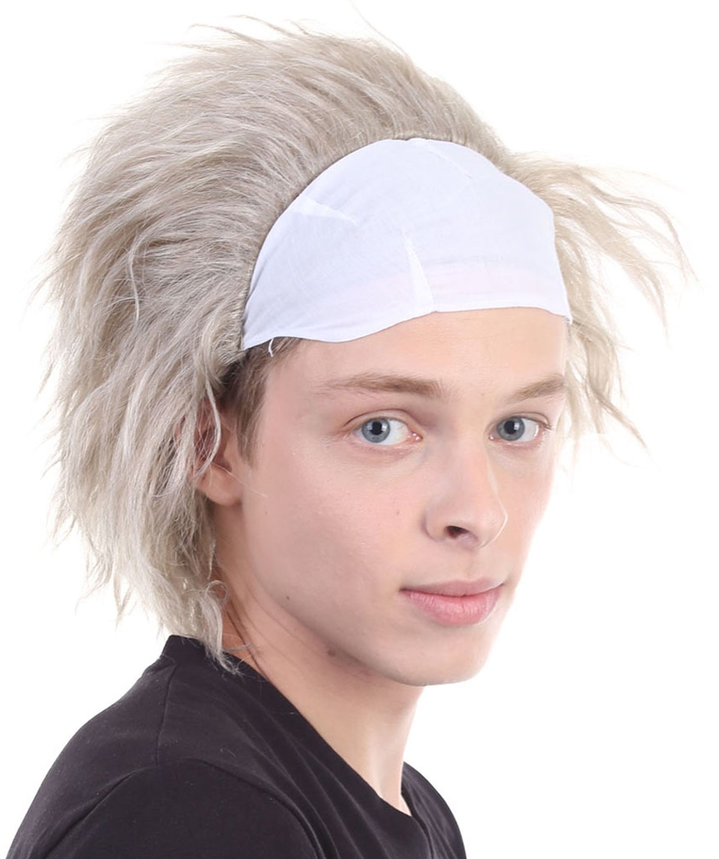 Haunted House TV Mens Wig | White & Grey Celebrity Halloween Wig