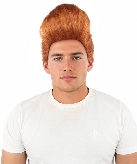Adult Men's Skyward Spiky Wig | Auburn Brown with Breathable Cap | Ideal for Halloween, Cosplay, Theater And Themed Parties