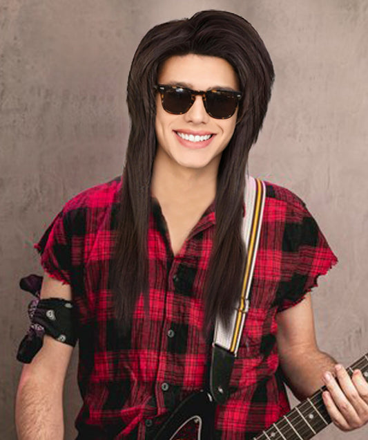 Hollywood Rock Star Wig | Pop Star Halloween Wig | Premium Breathable Capless Cap