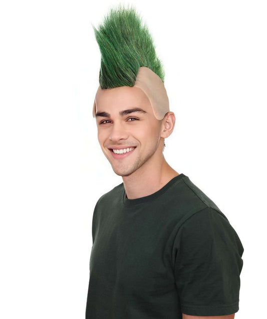 Green Mohawk Mens Wig | Celebrity Halloween Wig