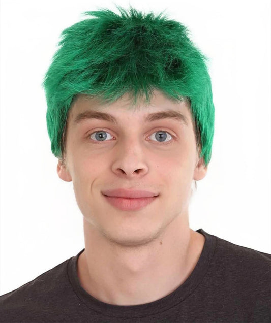 Men Fancy Green Wig | Premium Breathable Capless Cap