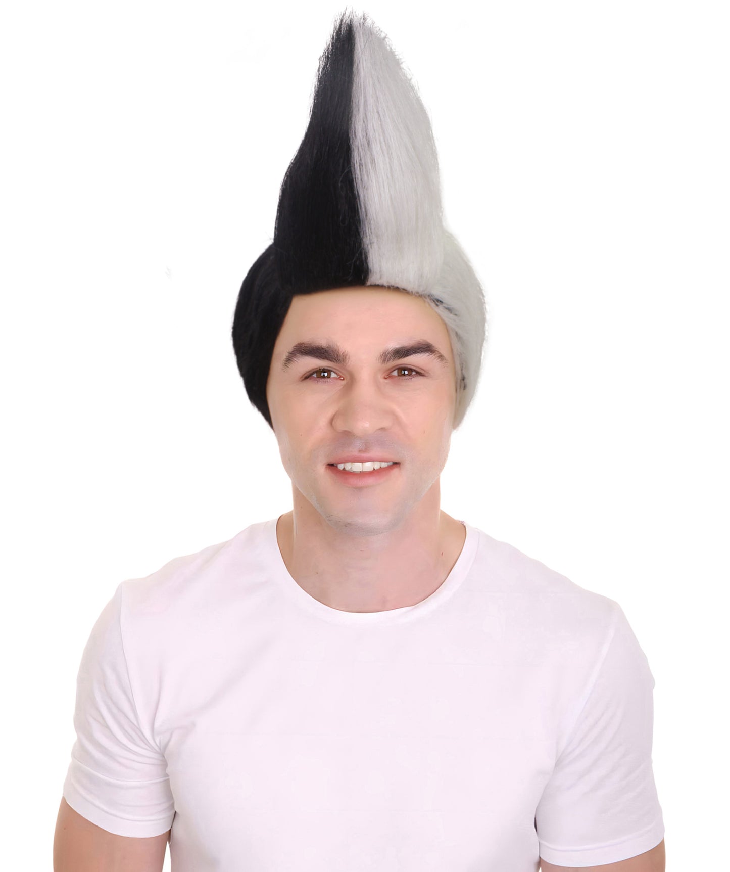 HPO Men's Multicolor Mohawk Wig | Halloween Wig | Premium Breathable Capless Cap