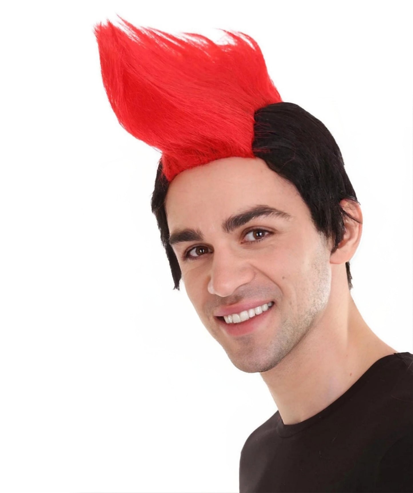 HPO Men's Multicolor Mohawk Wig | Halloween Wig | Premium Breathable Capless Cap