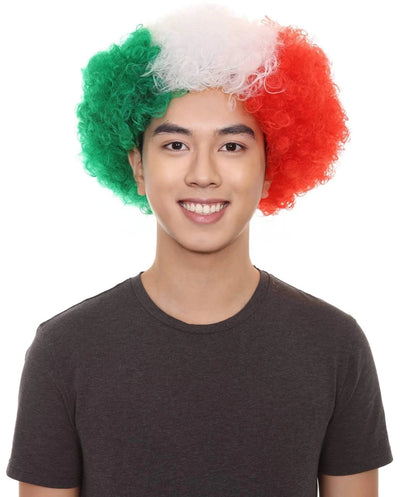 Italy Sport Unisex Afro Fun Wig | Jumbo Super Size Halloween Wig