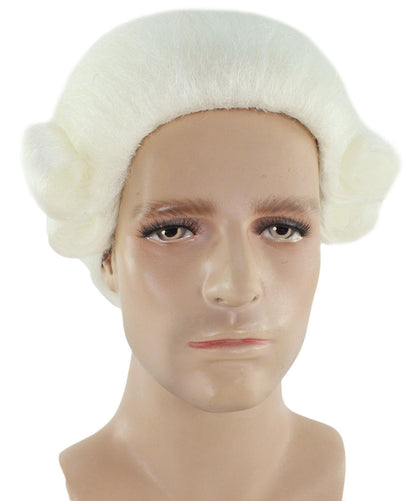 Mens Colonial Black Lace White Wigs | Premium Breathable Capless Cap