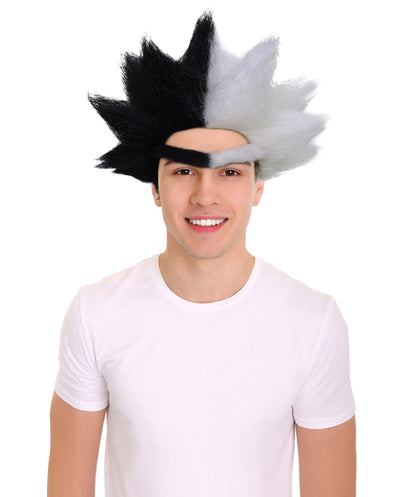 Scientist Multiple Wig and Two Styles Unibrow | TV/Movie Wigs | Premium Breathable Capless Cap