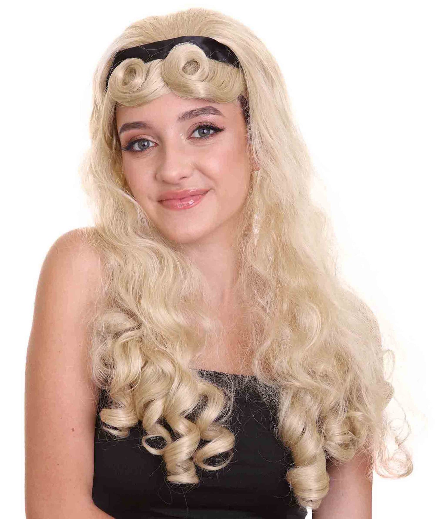 HPO women's Fantasy movie character Wig | Long Blonde Halloween Wig | Premium Breathable Capless Cap