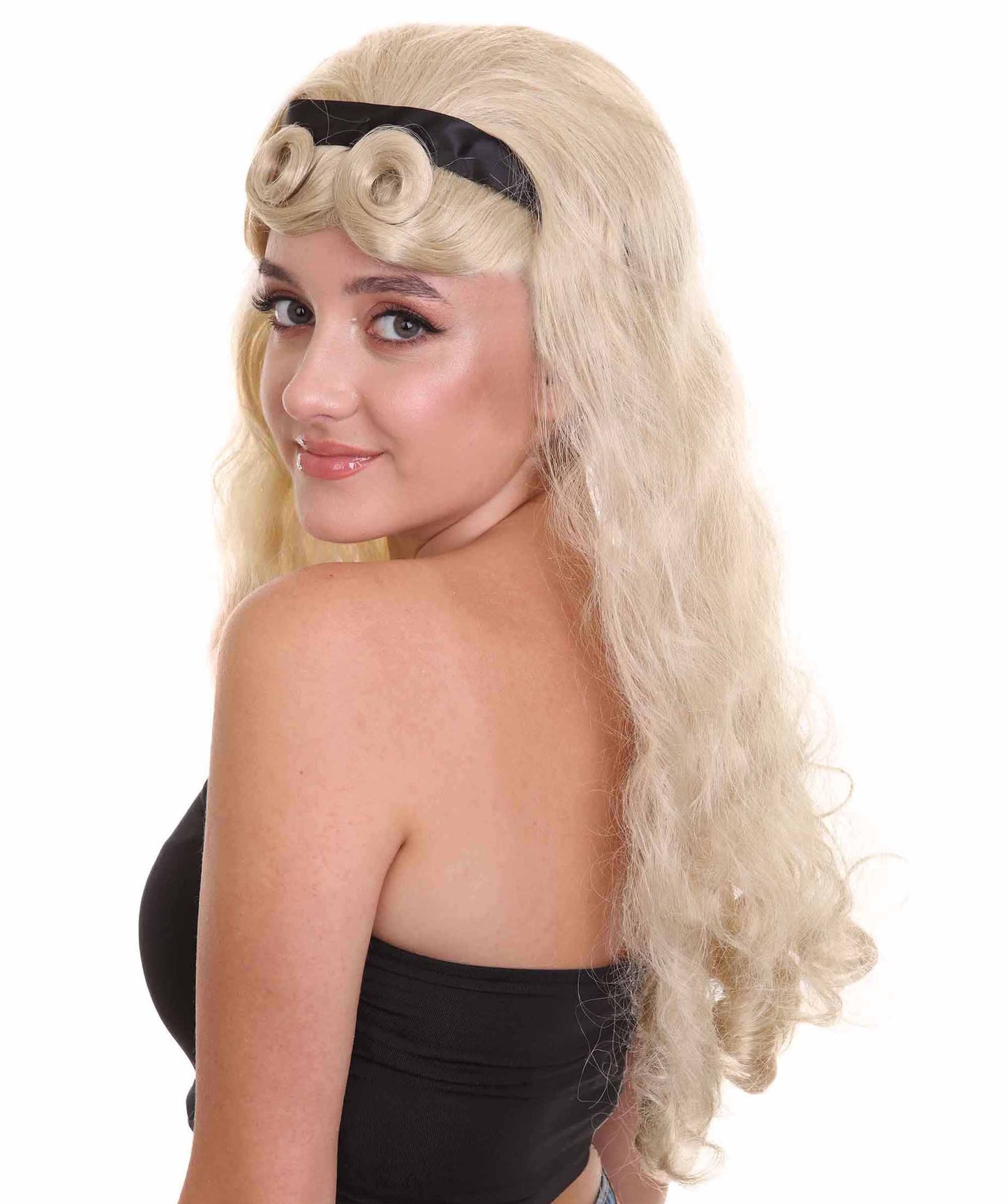 HPO women's Fantasy movie character Wig | Long Blonde Halloween Wig | Premium Breathable Capless Cap