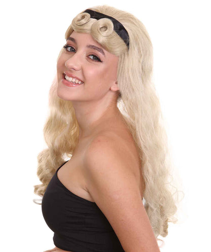 HPO women's Fantasy movie character Wig | Long Blonde Halloween Wig | Premium Breathable Capless Cap