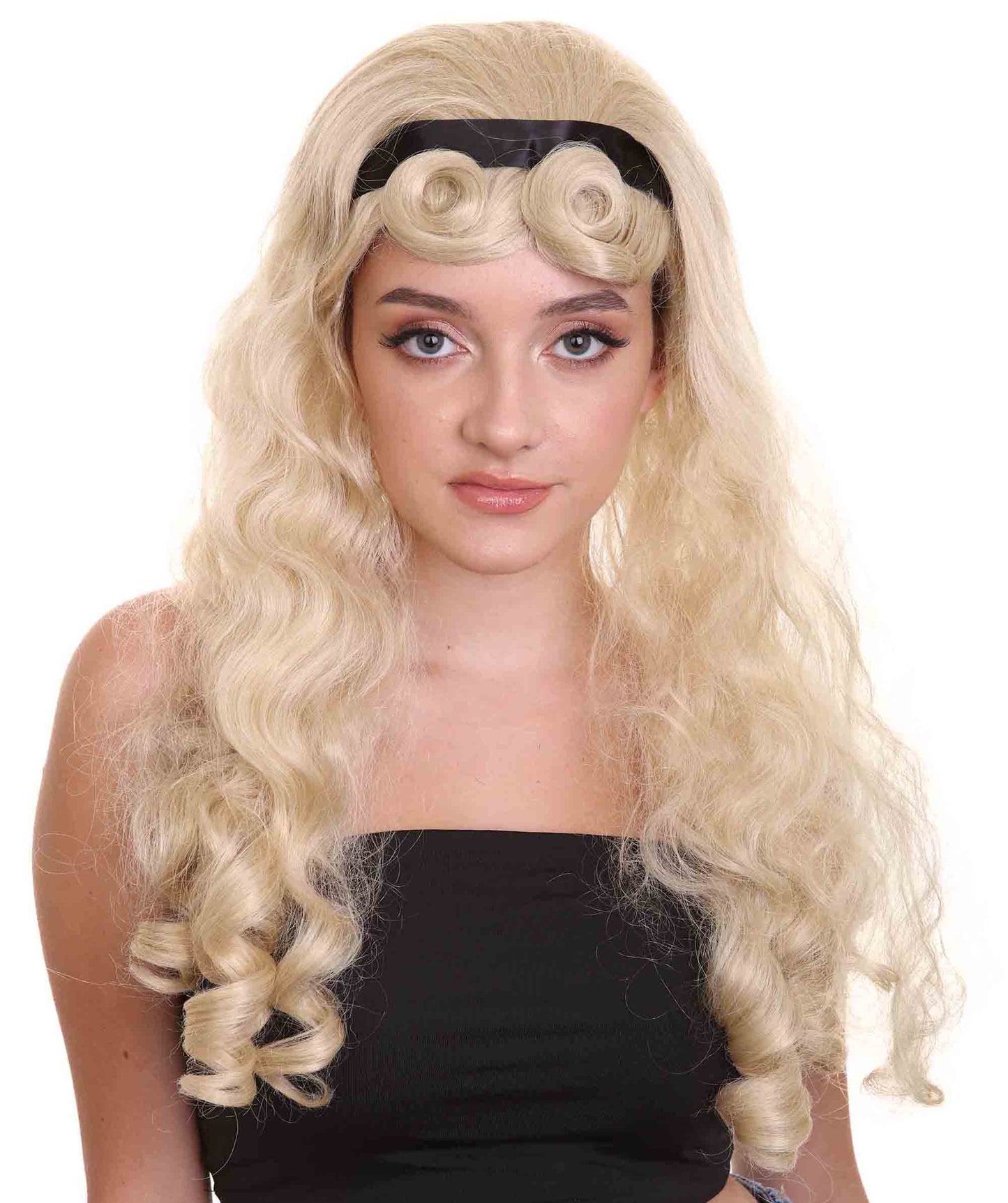 HPO women's Fantasy movie character Wig | Long Blonde Halloween Wig | Premium Breathable Capless Cap