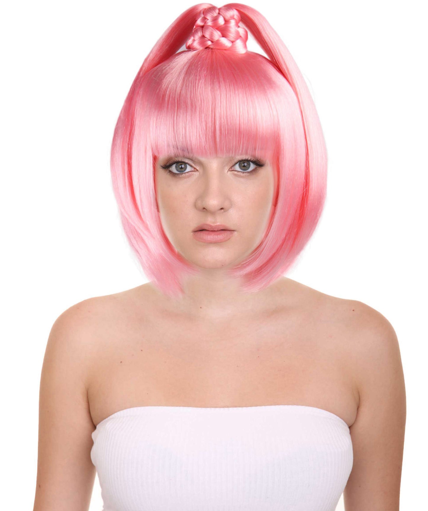 Kawaii Pink Womens Wig | Character Bob Halloween Wig | Premium Breathable Capless Cap